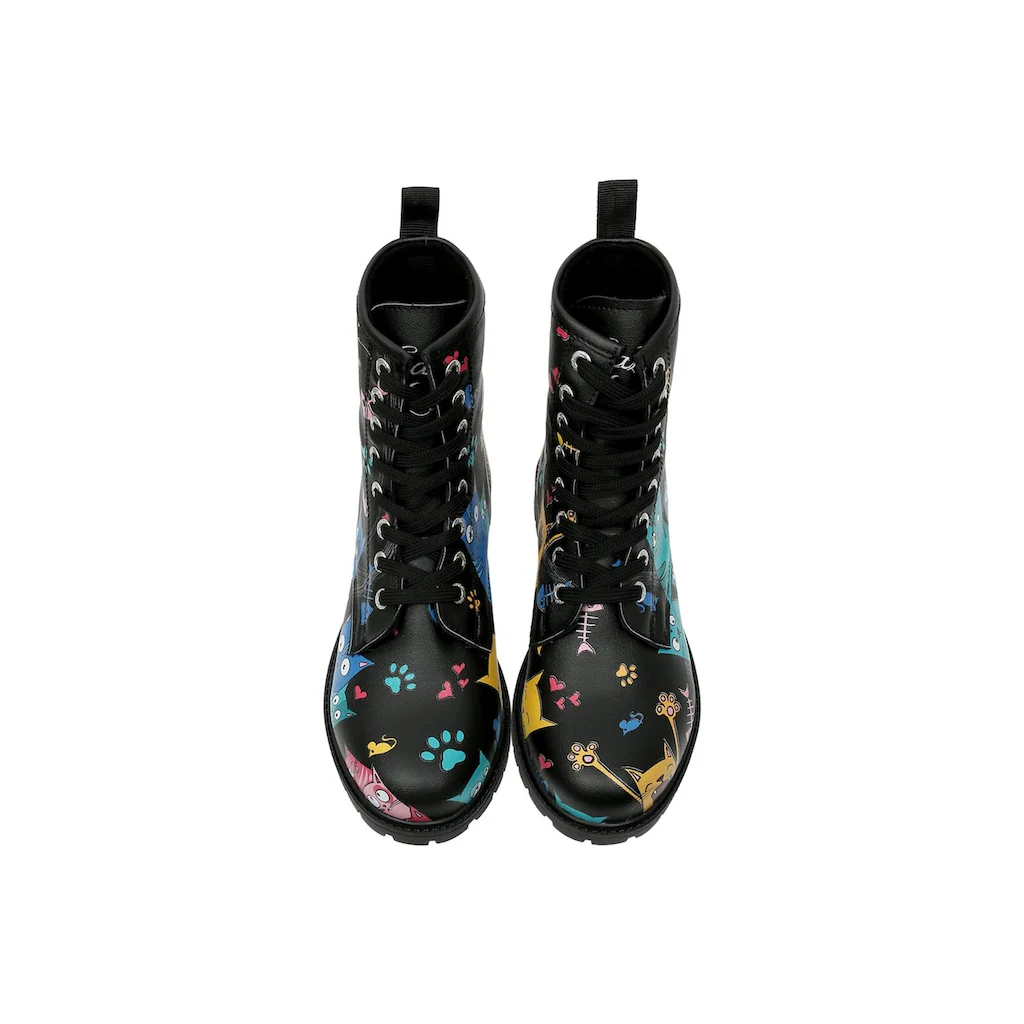 DOGO Schnürboots »Damen Boots Cat Lovers Vegan Damen Boots / Female« Vegan Online Bestellen