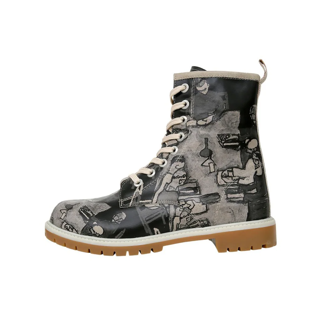 DOGO Schnürboots »Damen Boots Supper Blackwhite Vegan Damen Boots / Female« Vegan Online Bestellen