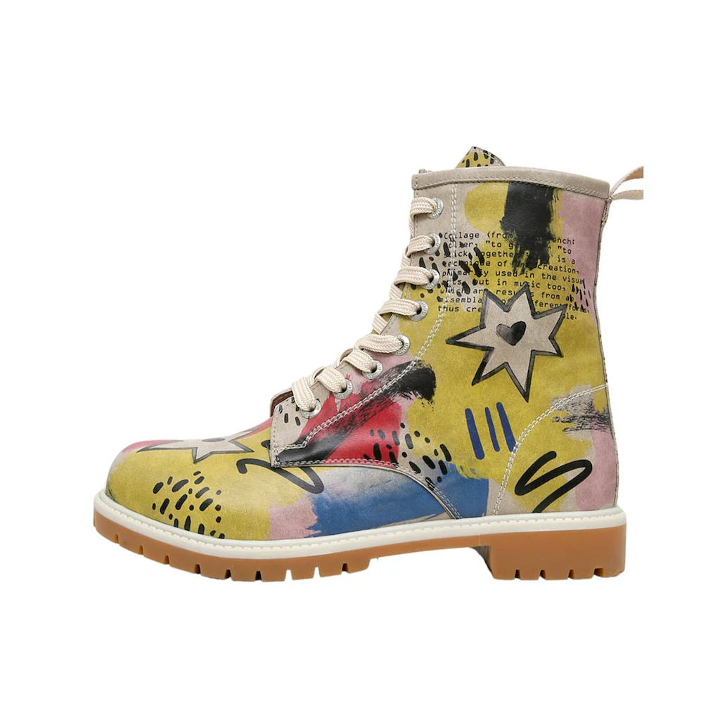 DOGO Schnürboots »Damen Boots The Creation Of The Collage Vegan Damen Boots /« Vegan online bestellen