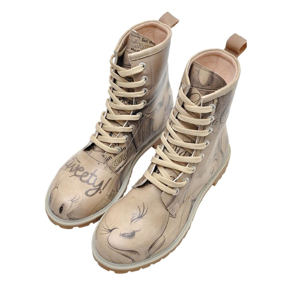 DOGO Schnürboots »Damen Boots Tweety Sketch Vegan Damen Boots / Female« Vegan ▷ Für