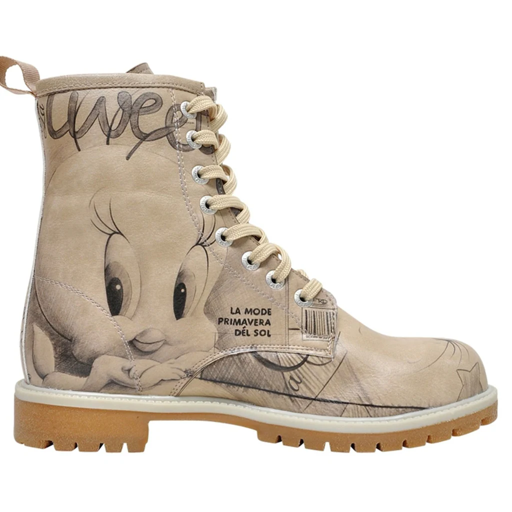 DOGO Schnürboots »Damen Boots Tweety Sketch Vegan Damen Boots / Female« Vegan ▷ Für