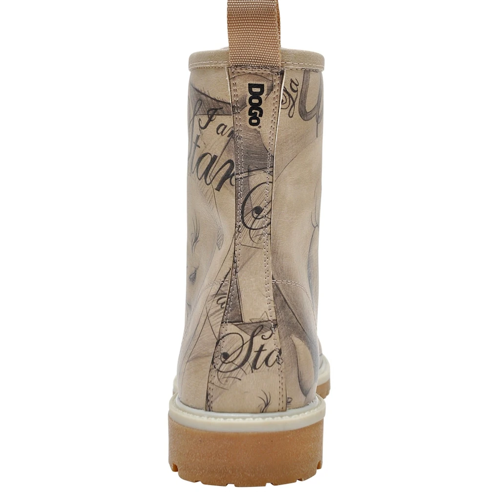 DOGO Schnürboots »Damen Boots Tweety Sketch Vegan Damen Boots / Female« Vegan ▷ Für