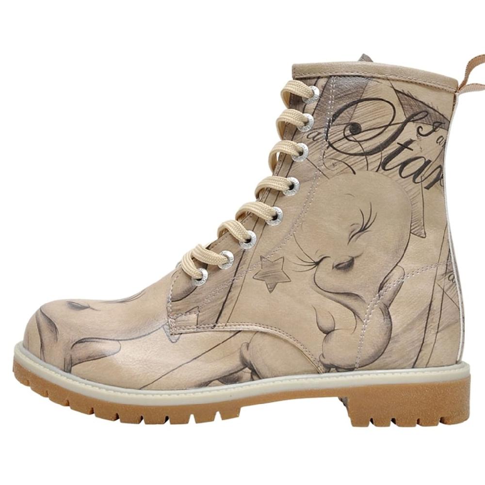 DOGO Schnürboots »Damen Boots Tweety Sketch Vegan Damen Boots / Female« Vegan ▷ für