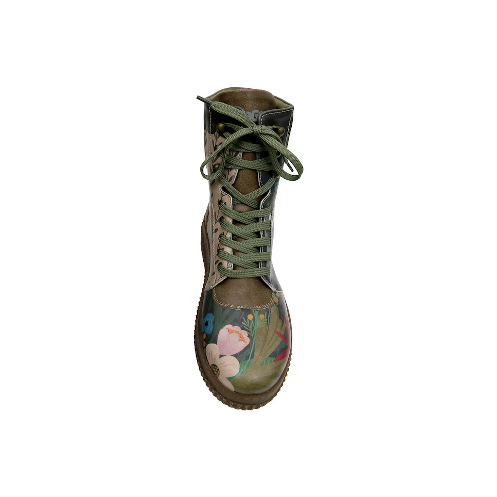 DOGO Schnürboots »Damen Future Boots Bear And Flowers Vegan Damen Boots / Female« Vegan Kaufen