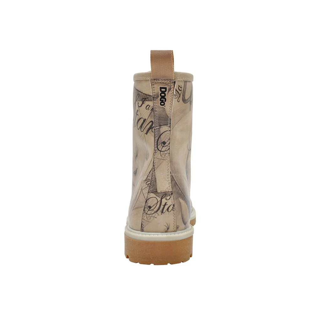 DOGO Schnürboots »Damen Wb Long Boots Tweety With Roses 36 Farbig Vegan Damen Boot« Vegan Online Kaufen