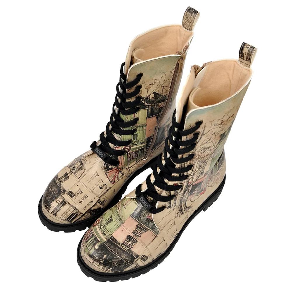 DOGO Schnürboots »Damen Zipsy Bonjour Paris Vegan Damen Stiefel / Female« Vegan Kaufen