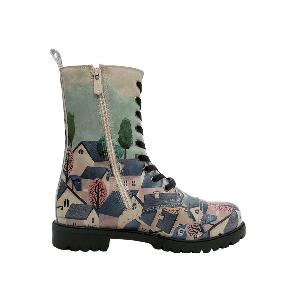 DOGO Schnürboots »Damen Zipsy Buildings Vegan Damen Stiefel / Female« Vegan Online Kaufen