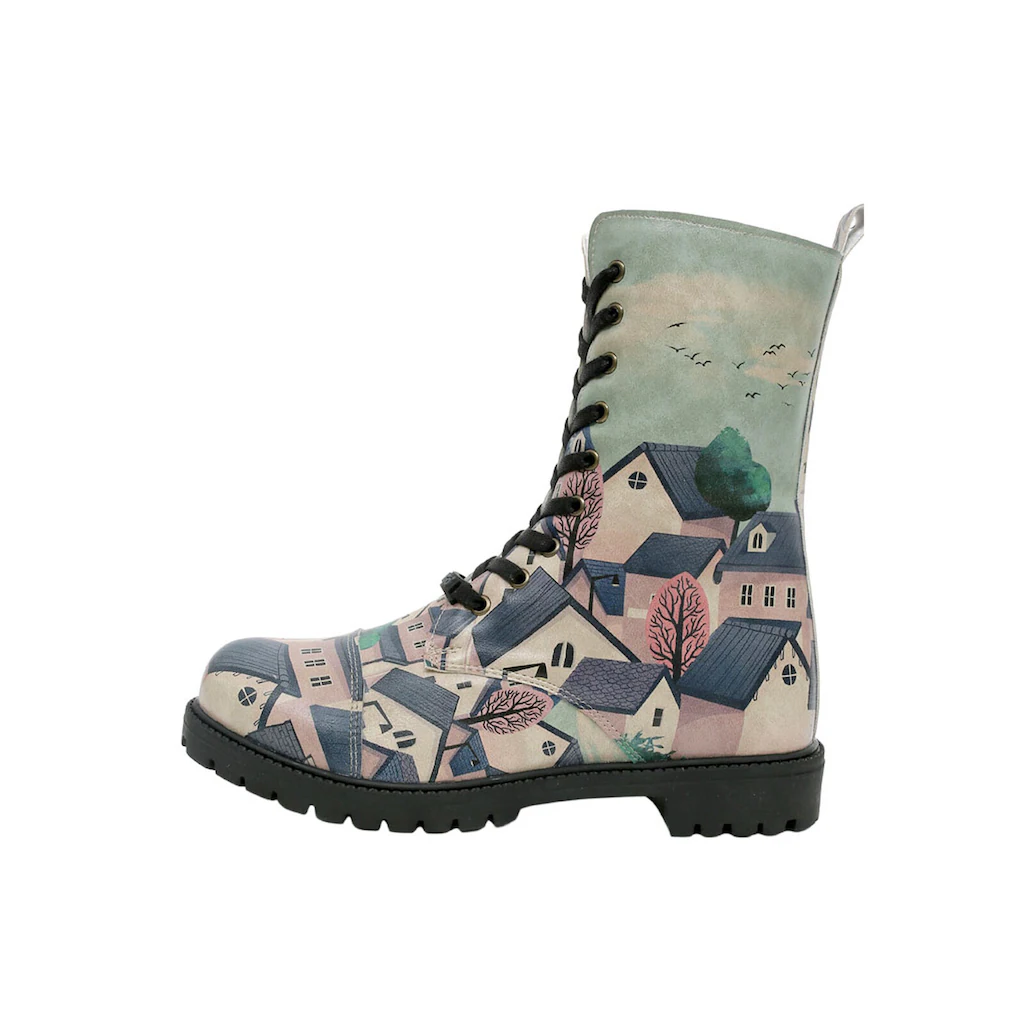 DOGO Schnürboots »Damen Zipsy Buildings Vegan Damen Stiefel / Female« Vegan online kaufen