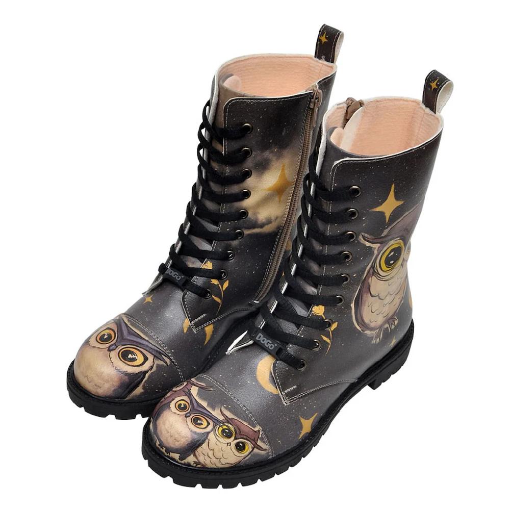 DOGO Schnürboots »Damen Zipsy Owls Family Vegan Damen Stiefel / Female« Vegan ▷ Für