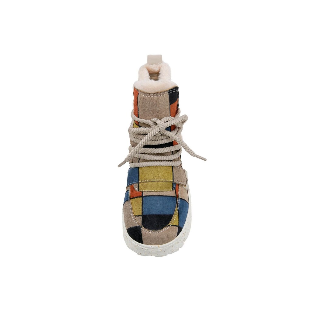 DOGO Schnürstiefelette »Damen Snowie Piet-Mondrian Vegan Damen Boots / Female« Vegan ▷ Für
