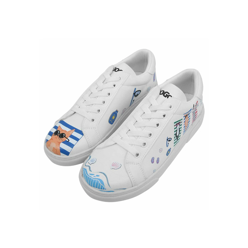 DOGO Sneaker »Damen Ace Sneakers Cats On The Beach Vegan Damen Sneaker /« Vegan