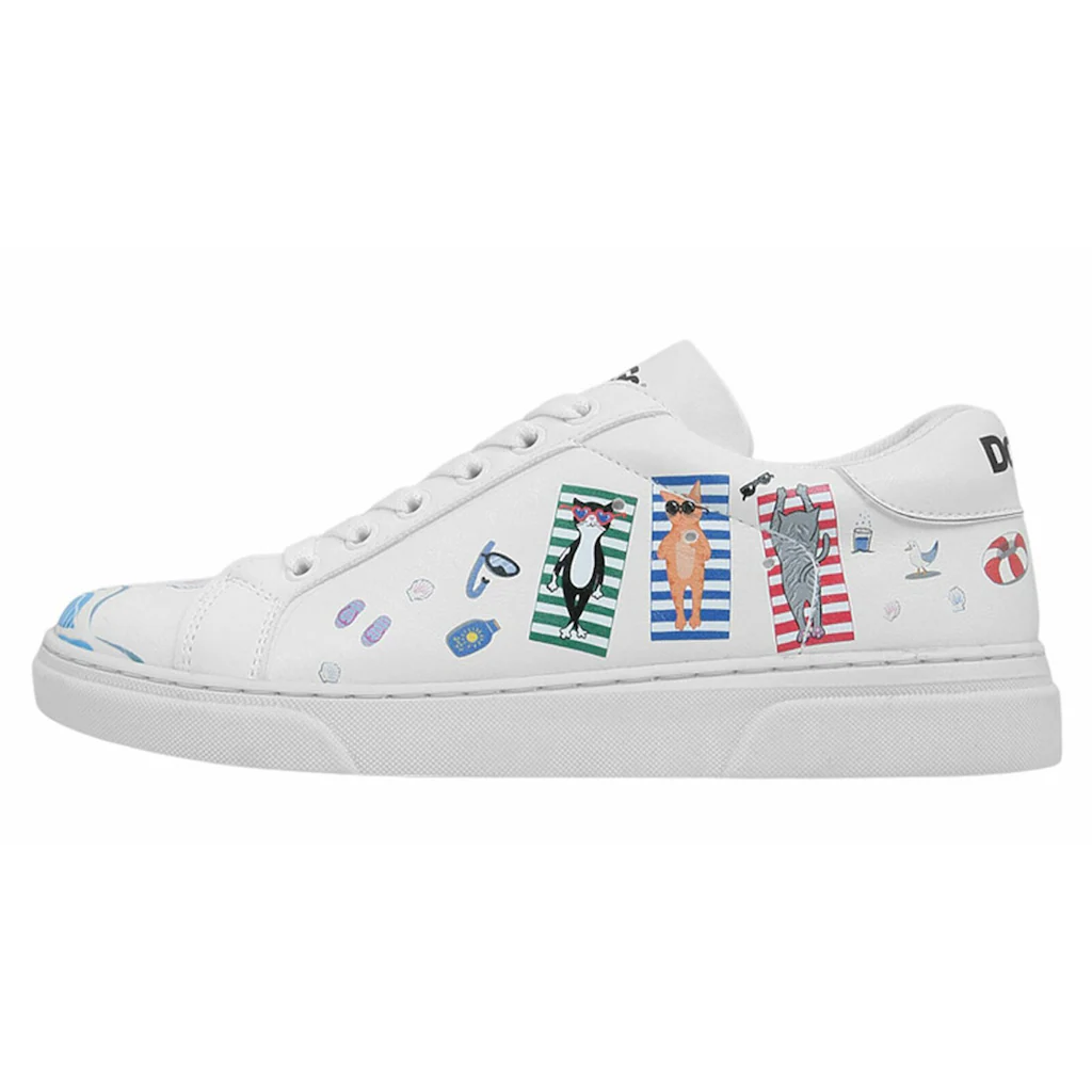DOGO Sneaker »Damen Ace Sneakers Cats On The Beach Vegan Damen Sneaker /« Vegan