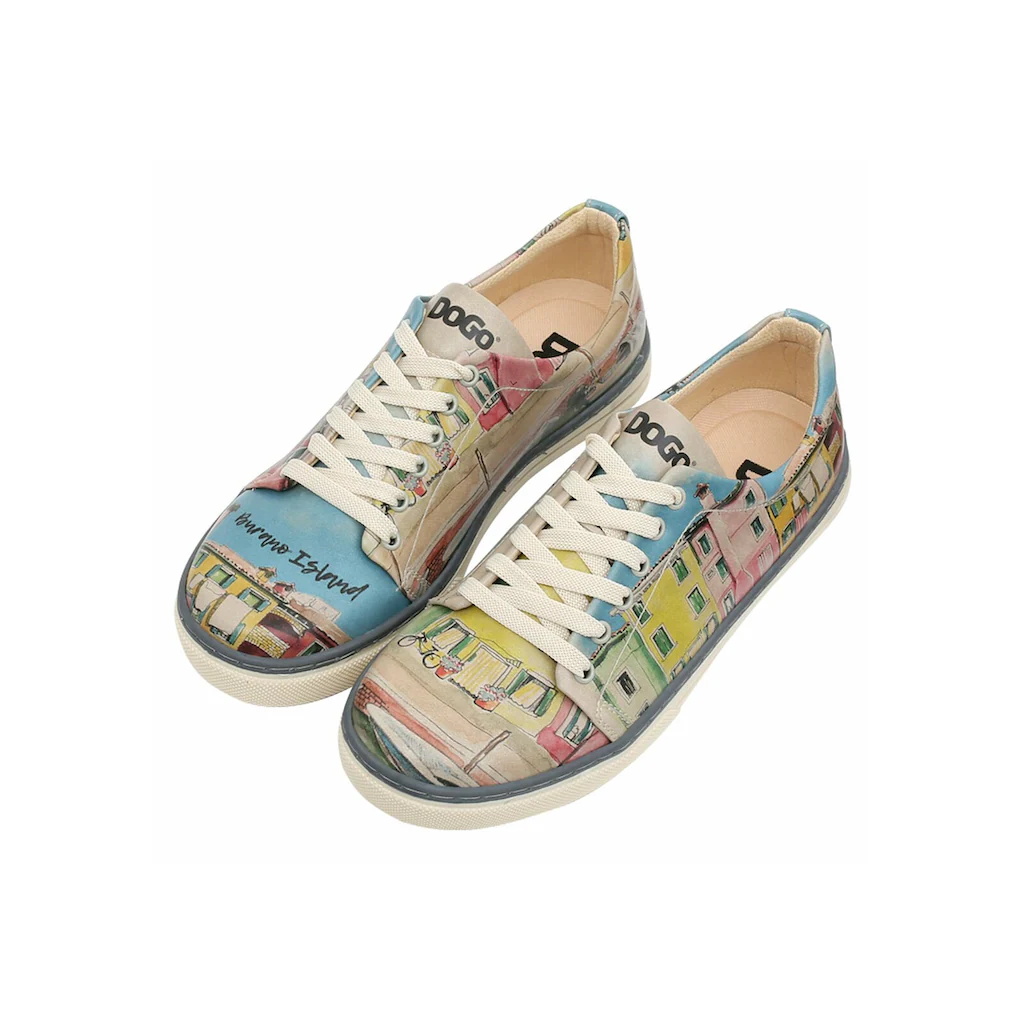 DOGO Sneaker »Damen Sneaker Burano Island Vegan Damen Sneaker / Female« Vegan Auf Rechnung Bestellen
