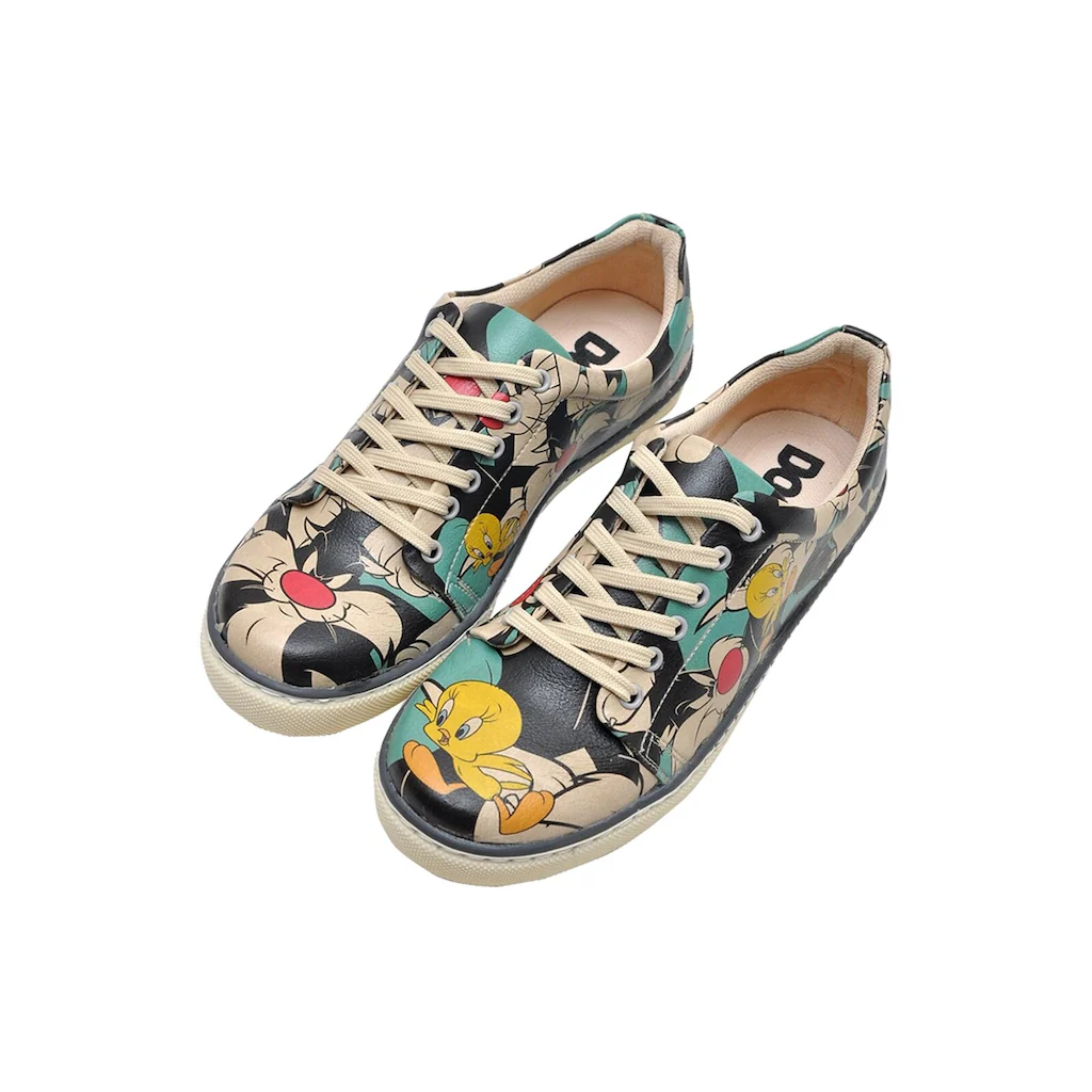 DOGO Sneaker »Damen Sneaker Catch Me If You Can Tweety Vegan Damen Sneaker /« Vegan