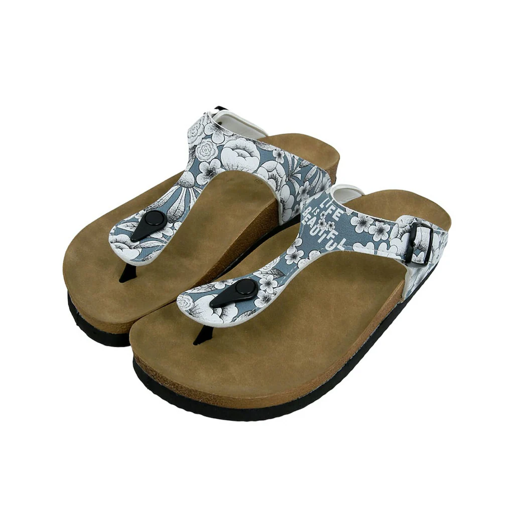 DOGO Zehentrenner »Damen Lila Life Is Beautiful Vegan Damen Sandalen/ Sandaletten /« Vegan ▷ Für