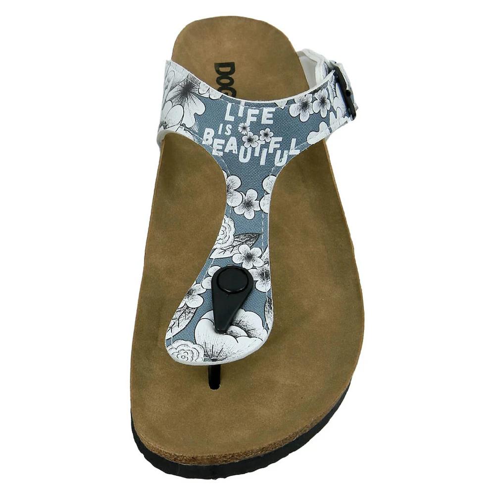 DOGO Zehentrenner »Damen Lila Life Is Beautiful Vegan Damen Sandalen/ Sandaletten /« Vegan ▷ Für