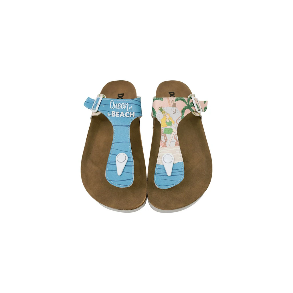 DOGO Zehentrenner »Damen Lila Queen Of The Beach Vegan Damen Sandalen/ Sandaletten« Vegan