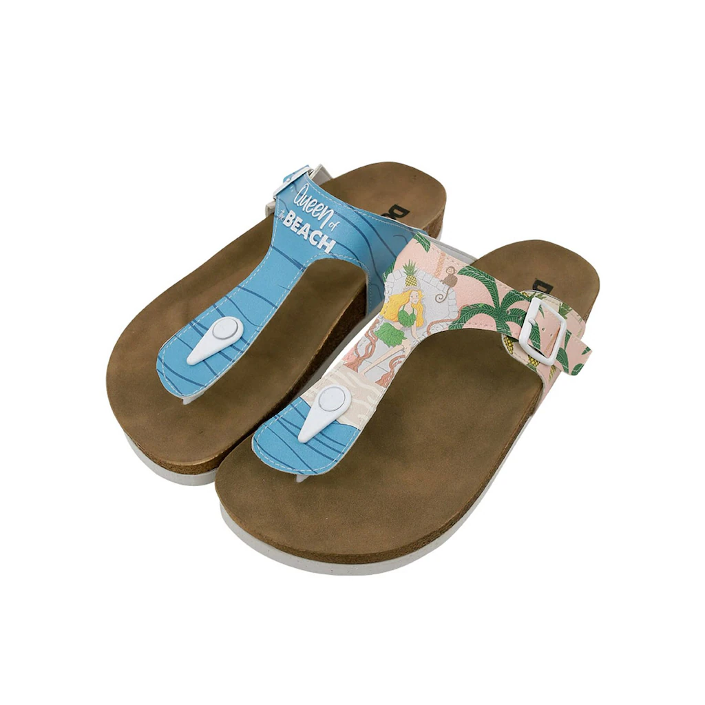 DOGO Zehentrenner »Damen Lila Queen Of The Beach Vegan Damen Sandalen/ Sandaletten« Vegan