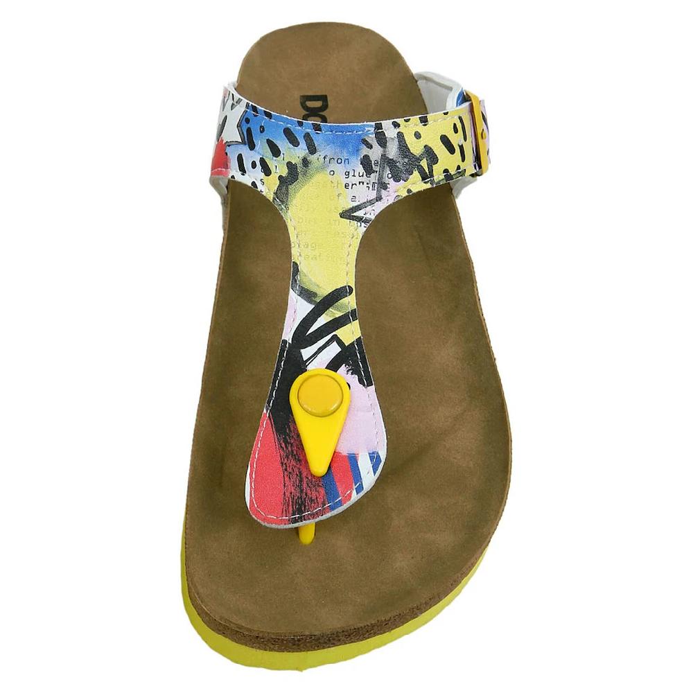 DOGO Zehentrenner »Damen Lila The Creation Of The Collage Vegan Damen Sandalen/« Vegan Bestellen