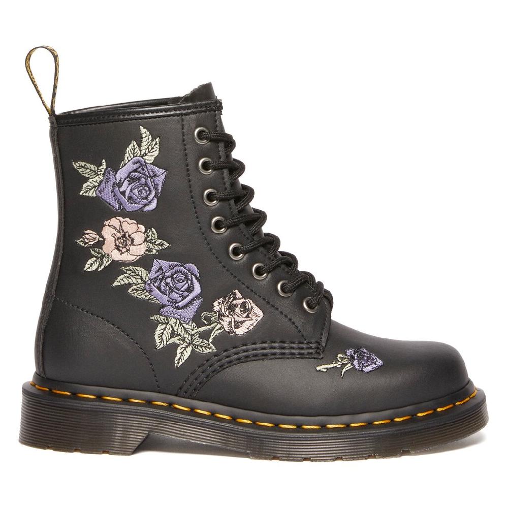 DR. MARTENS Schnürboots »Vonda« Boots Festival-Boots Stiefel Mit Hochwertiger Blüten-Stickerei