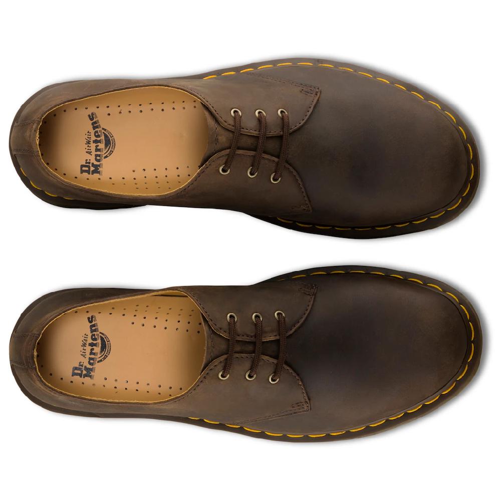 DR. MARTENS Schnürschuh »3 Eye 1461 Crazy Horse« Freizeitschuh Halbschuh Schnürschuh Mit Kontrastnaht