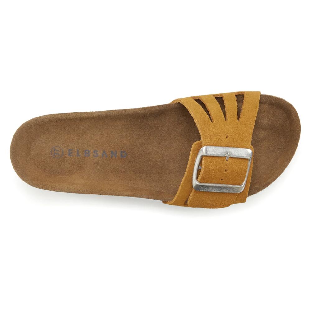 Elbsand Pantolette Mule Sandale Offener Schuh Hochwertiges Leder Weiches Korkfußbett