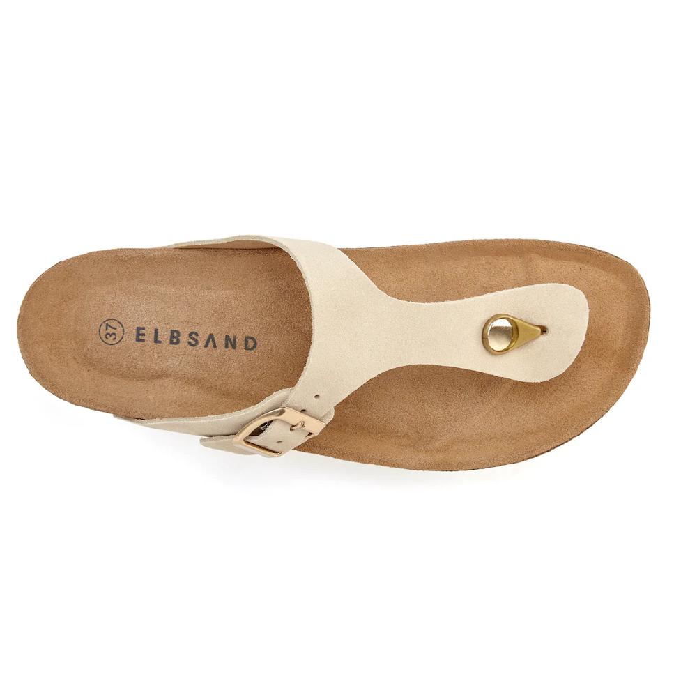 Elbsand Pantolette Mule Sandale Offener Schuh Hochwertiges Leder Korkfußbett Unisex