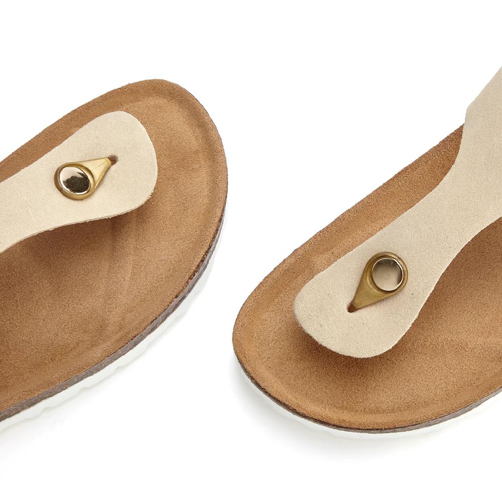 Elbsand Pantolette Mule Sandale Offener Schuh Hochwertiges Leder Korkfußbett Unisex