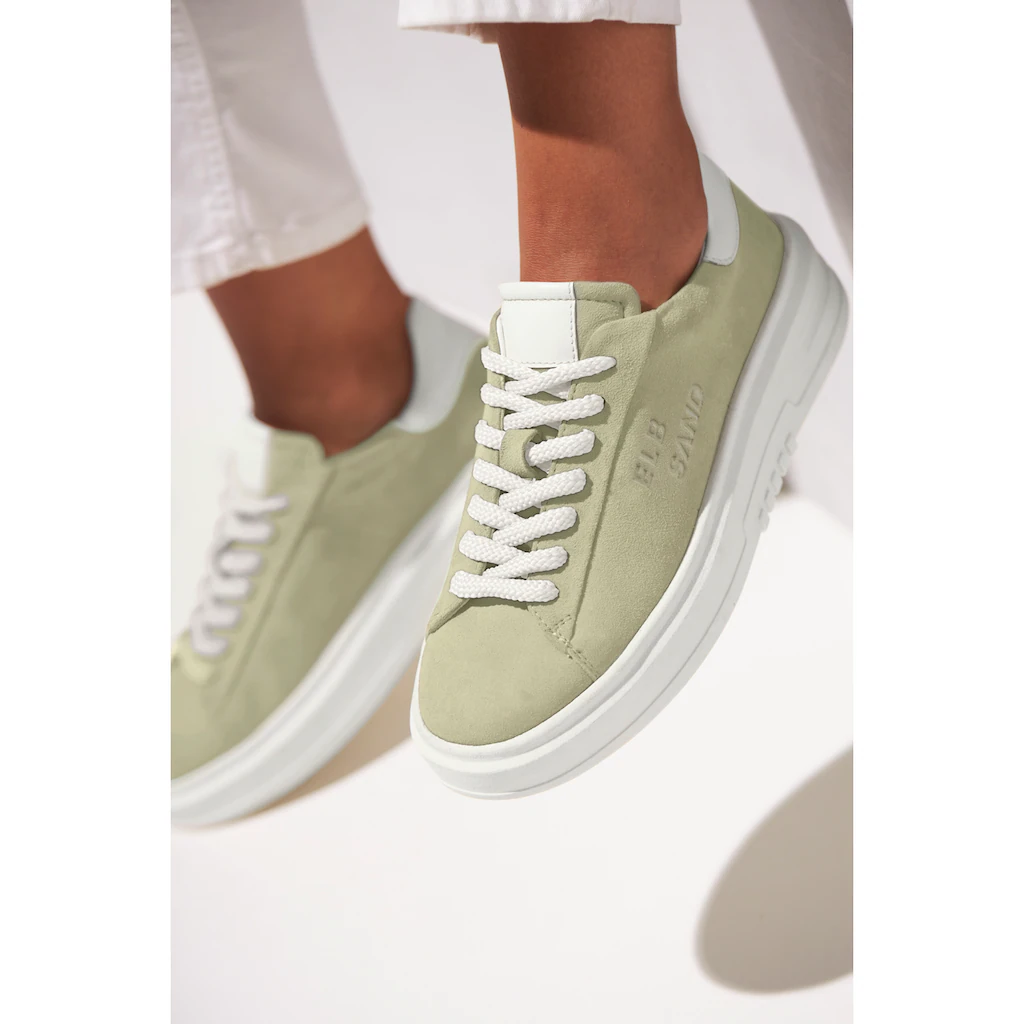 Elbsand Sneaker Schnürhalbschuh Freizeitschuh Aus Leder Mit Modischer Plateausohle