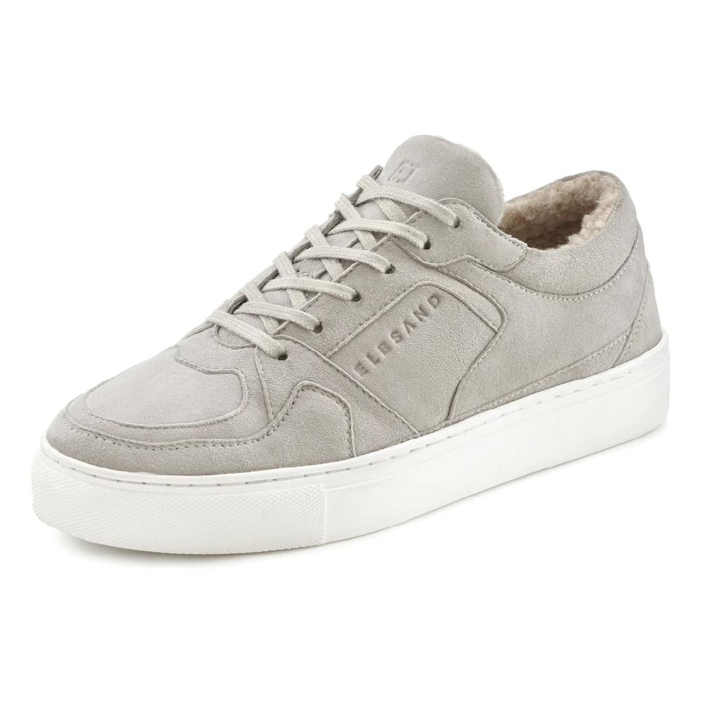 Elbsand Sneaker Wintersneaker Schnürhalbschuh aus Leder mit kuscheligem Innenfutter