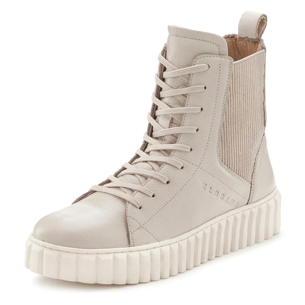 Elbsand Stiefelette Aus Leder Mit Stretcheinsatz Stiefel Boots Schnürstiefelette Kaufen