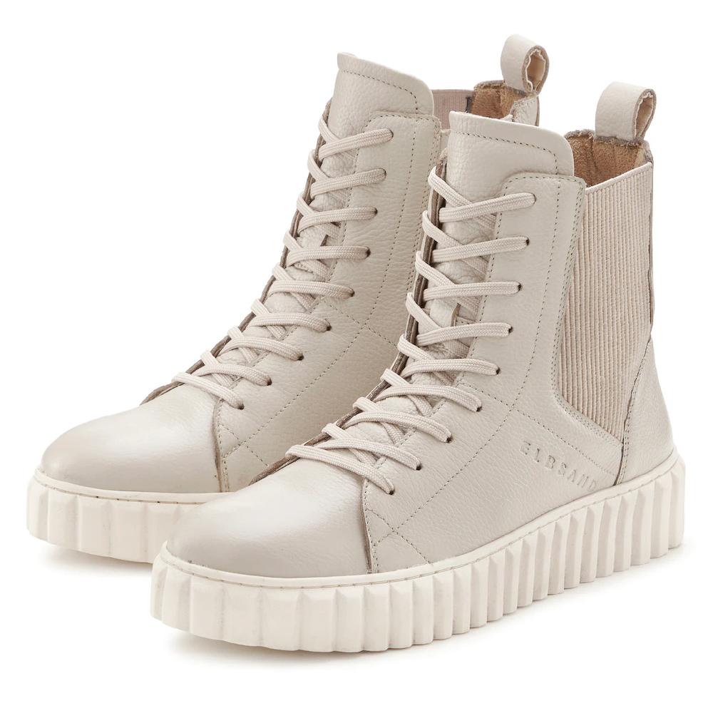 Elbsand Stiefelette aus Leder mit Stretcheinsatz Stiefel Boots Schnürstiefelette kaufen
