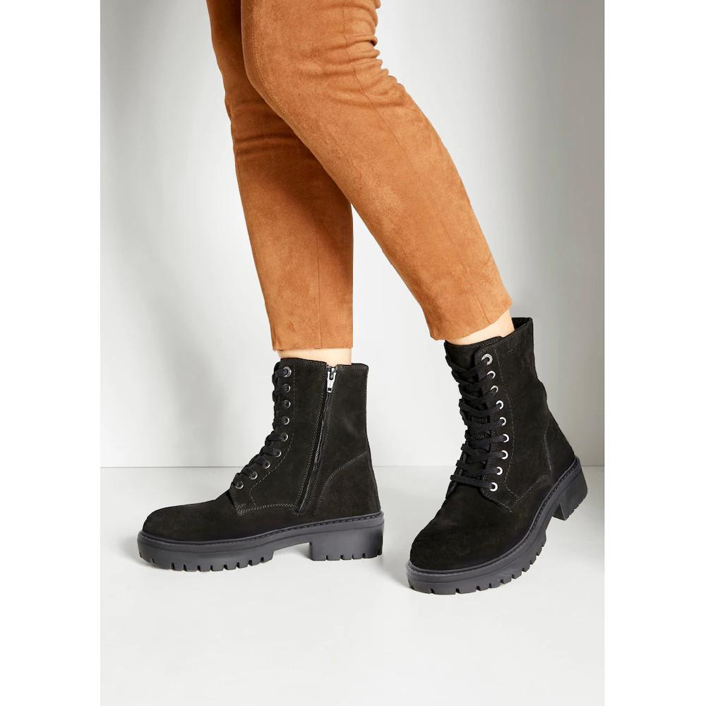 Elbsand Stiefelette Schnürboots Reißverschlussstiefel Biker Boots Leder Profilsohle Kaufen