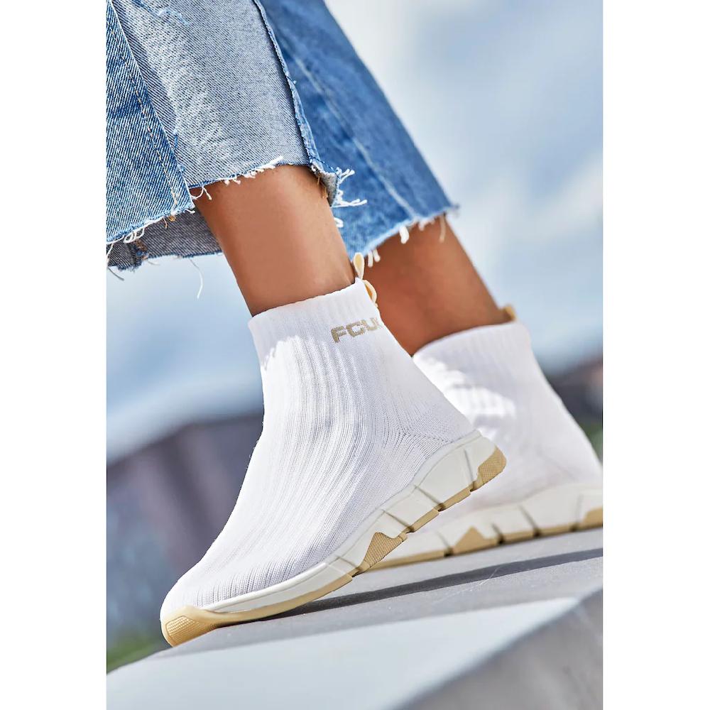 FCUK Sneaker Freizeitschuh Sock Sneaker High Top Sneaker Stiefelette Halbschuh Online Kaufen