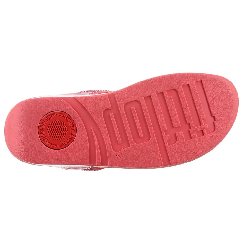 Fitflop Dianette »LULU CRYSTAL EMBELLISHED TOE-POST SANDALS - HOTFIX« Keilabsatz Sommerschuh Zehentrenner Mit Weichem Zehensteg