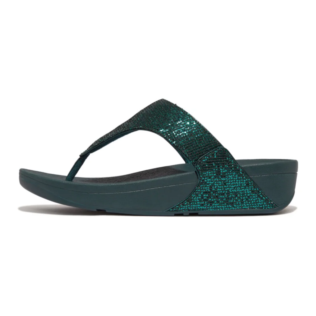 Fitflop Dianette »Lulu Glitterball Toe Thong« Badeschuh Pantolette Sandale mit grobem Glitter besetzt
