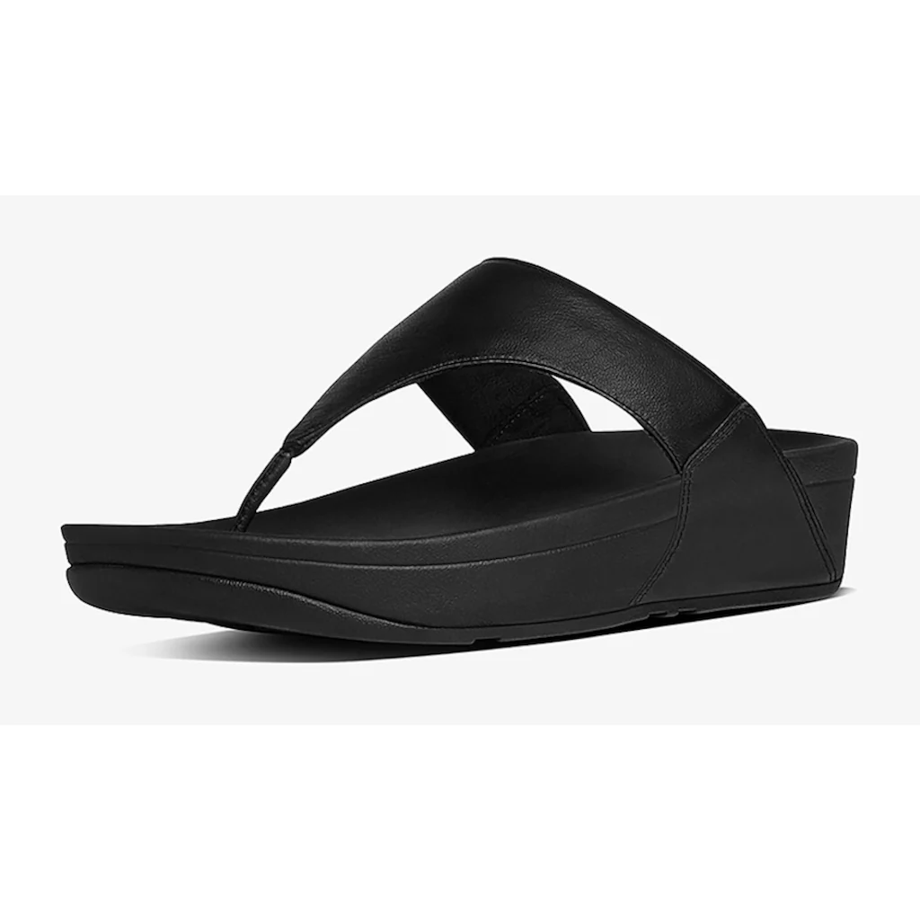Fitflop Dianette »LULU LEATHER TOEPOST« Pool Slides Pantolette Badeschuh Mit Keilabsatz
