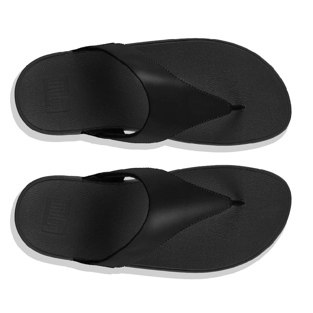 Fitflop Dianette »LULU LEATHER TOEPOST« Pool Slides Pantolette Badeschuh Mit Keilabsatz