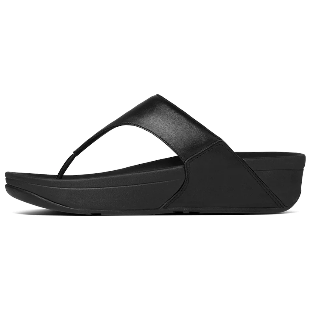 Fitflop Dianette »LULU LEATHER TOEPOST« Pool Slides Pantolette Badeschuh mit Keilabsatz