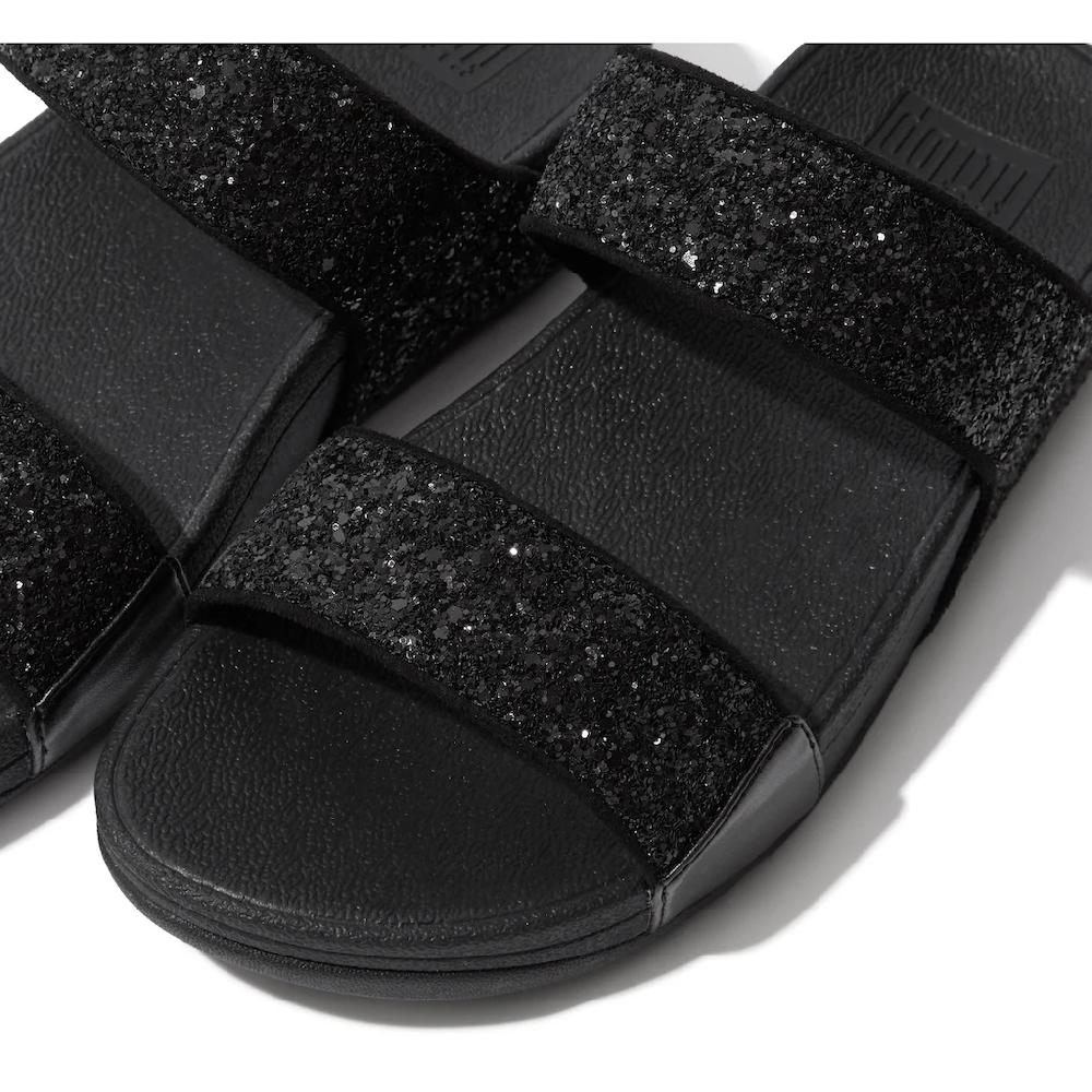 Fitflop Keilpantolette »LULU GLITTER SLIDES« Pool Slides Strandschuh Mit Glitter