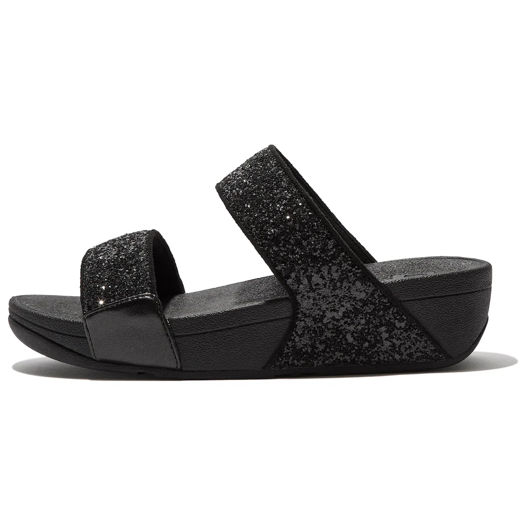 Fitflop Keilpantolette »LULU GLITTER SLIDES« Pool Slides Strandschuh mit Glitter