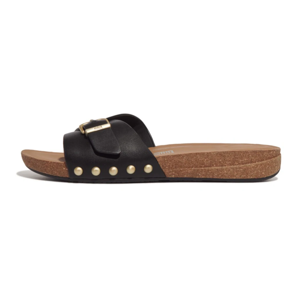 Fitflop Pantolette »IQUSHION ADJUSTABLE BUCKLE LEATHER SLIDES« Sommerschuh Schlappen mit verstellbarer Bandage bestellen