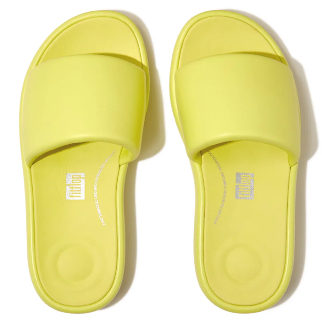 Fitflop Pantolette »IQUSHION D-LUXE PADDED LEATHER SLIDES« Sommerschuh Schlappen Mit Breiter Bandage Bestellen