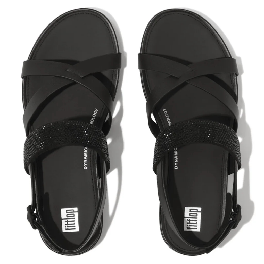 Fitflop Sandale »GRACIE CRYSTAL LEATHER STRAPPY BACK-STRAP SANDALS« Sommerschuh Sandalette Riemchensandale Mit Fersenriemchen Bestellen