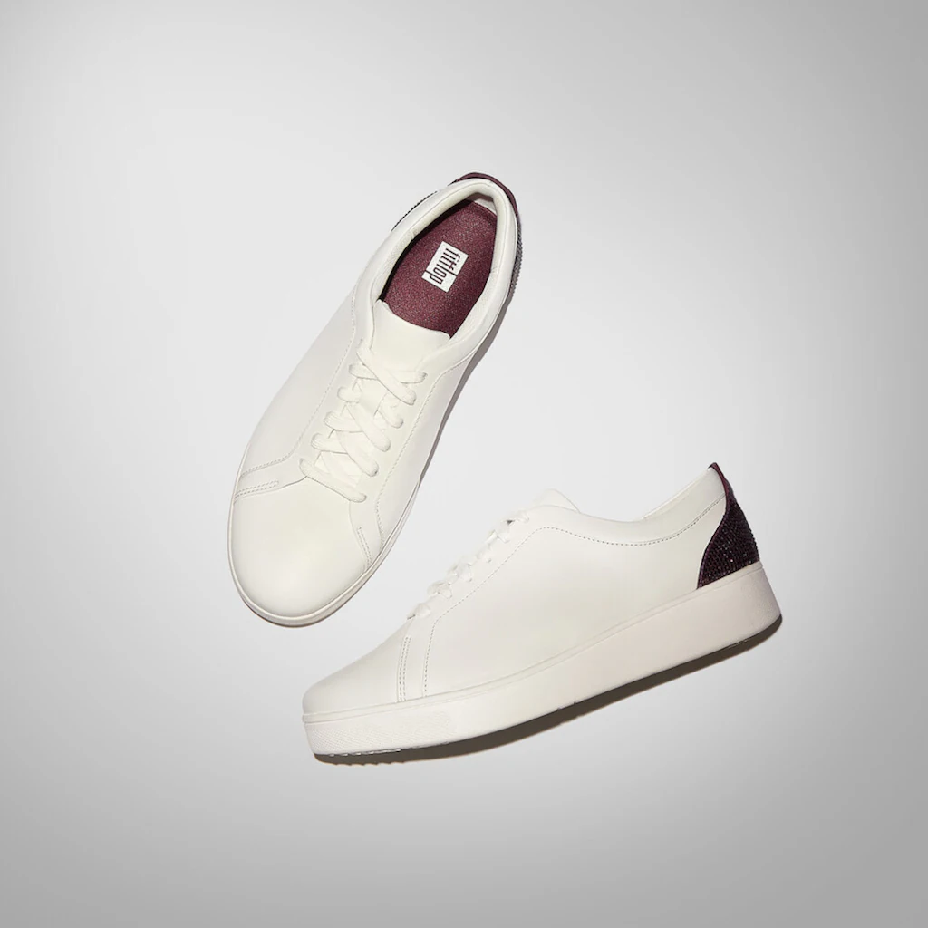 Fitflop Sneaker »RALLY CRYSTAL« Freizeitschuh Schnürschuh Halbschuh Mit Metallic Fersenpatch Online Kaufen