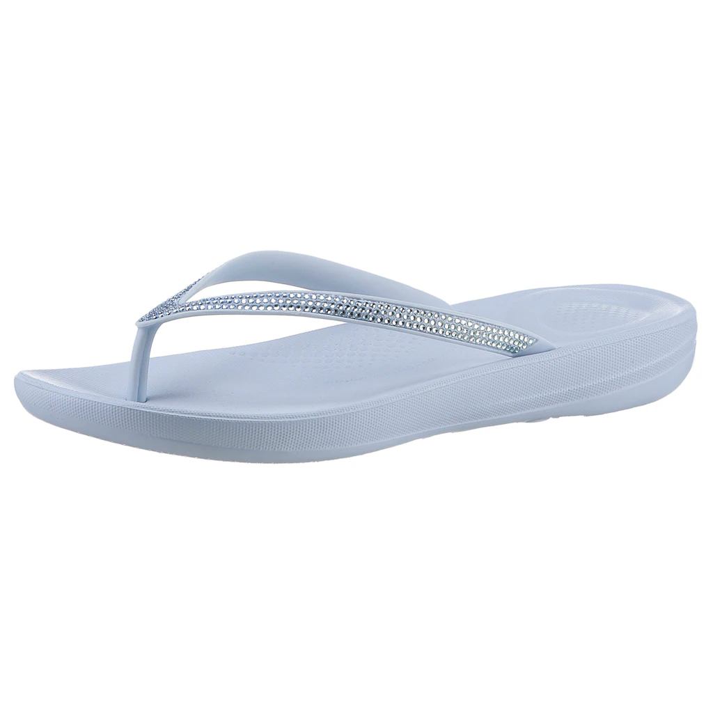 Fitflop Zehentrenner »IQUSHION OMBRE SPARKLE« Sommerschuh Schlappen Poolsildes mit weichem Zehensteg