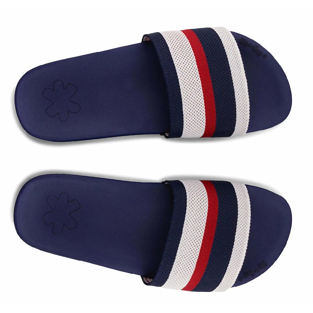 Flip Flop Pantolette »pool*knit Multi« Sommerschuh Schlappen Poolsildes Mit Modischem Streifenmuster