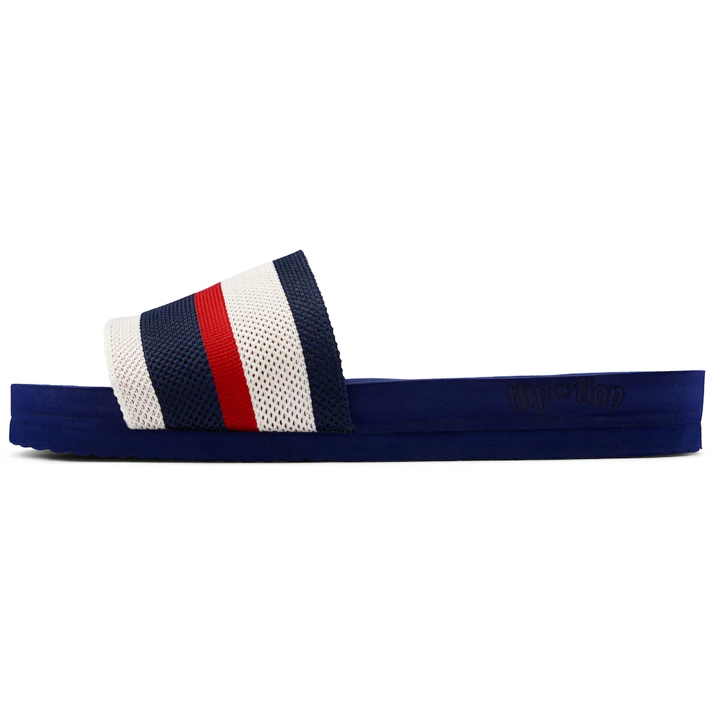 Flip Flop Pantolette »pool*knit multi« Sommerschuh Schlappen Poolsildes mit modischem Streifenmuster
