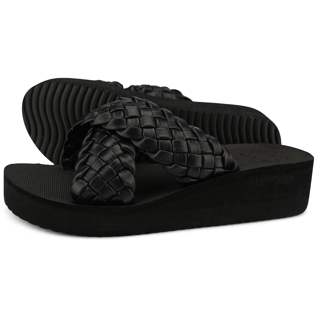 Flip Flop Pantolette »wedgy*cross« Plateau Sommerschuh Schlappen Mit Geflochtener Bandage Online Bestellen