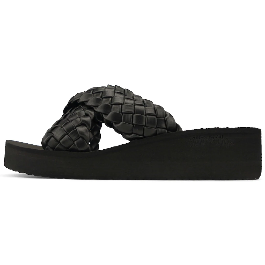 Flip Flop Pantolette »wedgy*cross« Plateau Sommerschuh Schlappen mit geflochtener Bandage online bestellen
